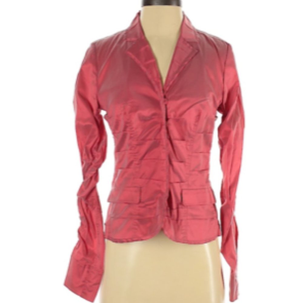 CARLISLE size 4 pink silk ruffle blouse in great condition
